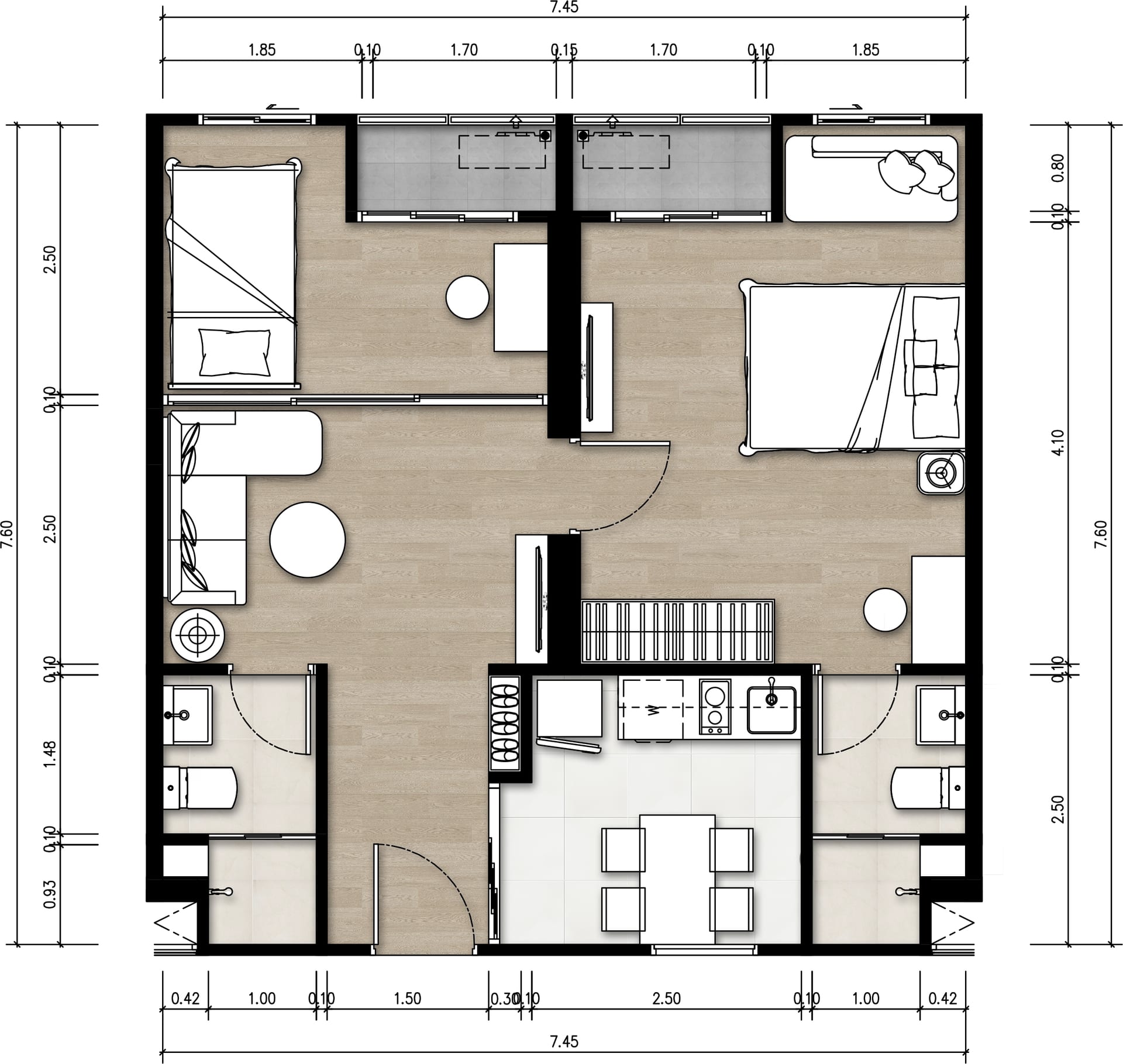 1 BR