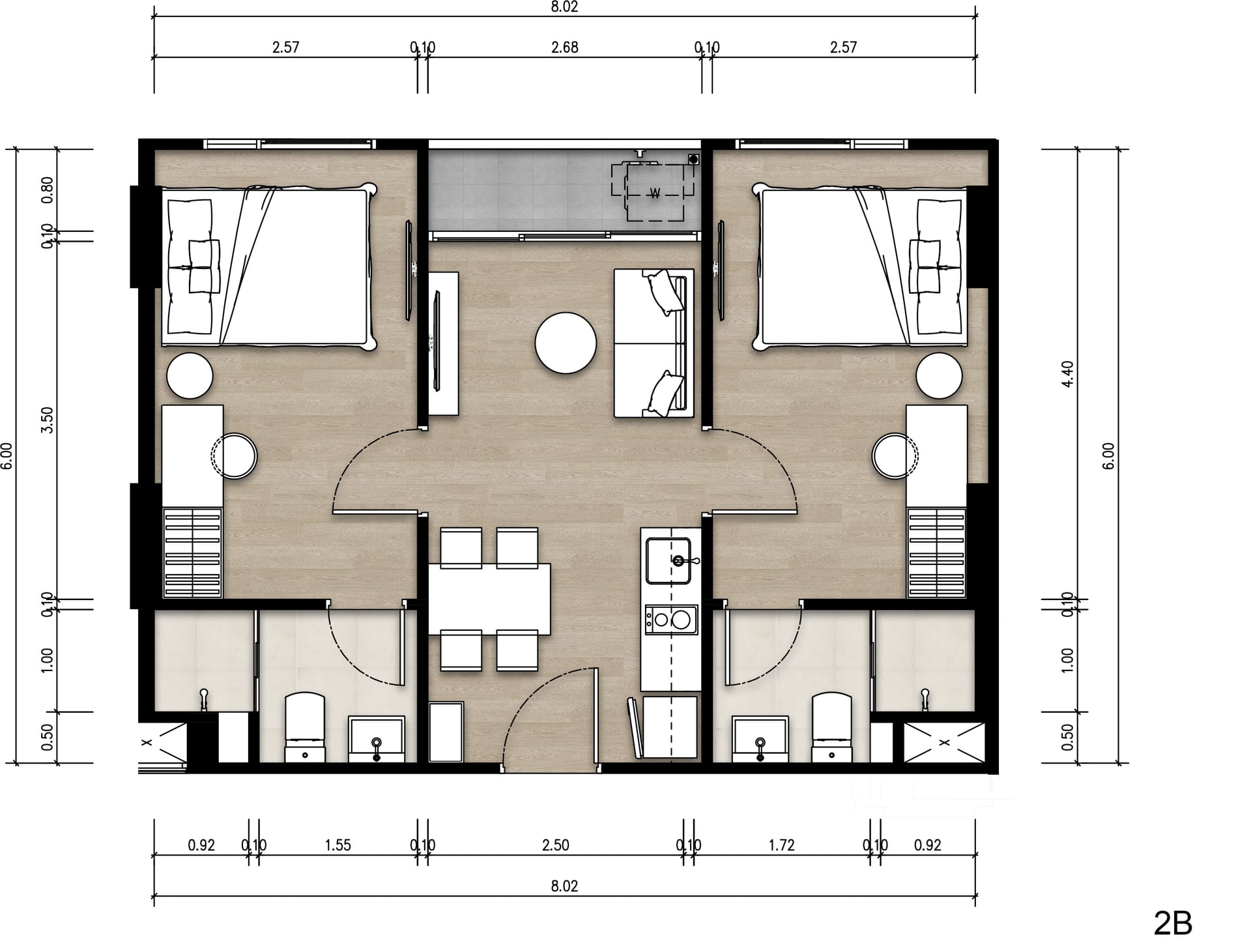 2 BR